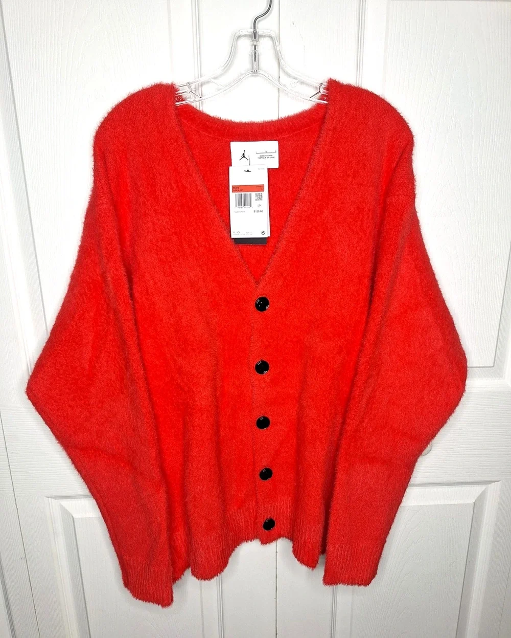 Jordan Jayson Tatum Men's Knit Cardigan Sweater University Red IH0612-657 sz L